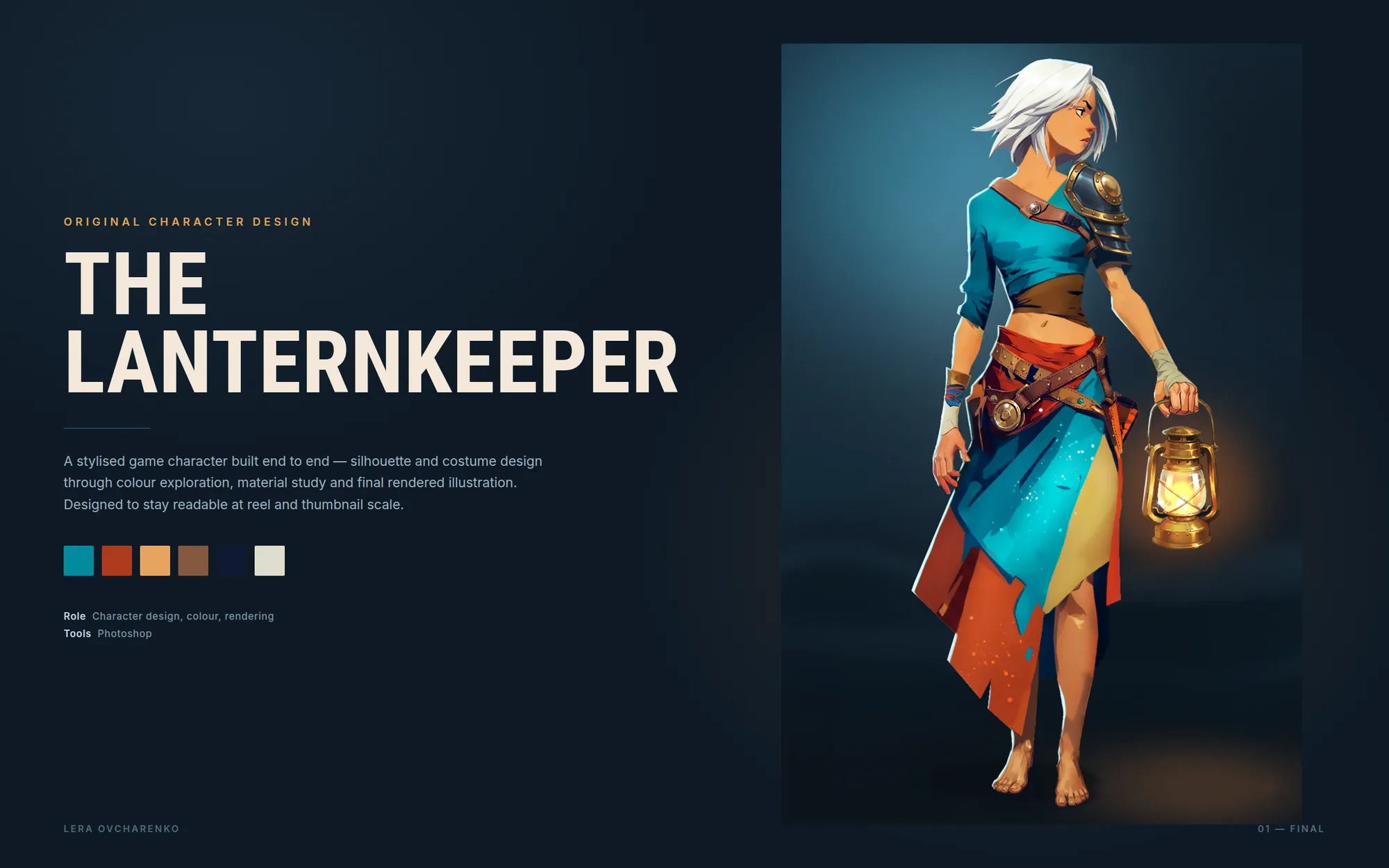 The Lanternkeeper — original character design, final render